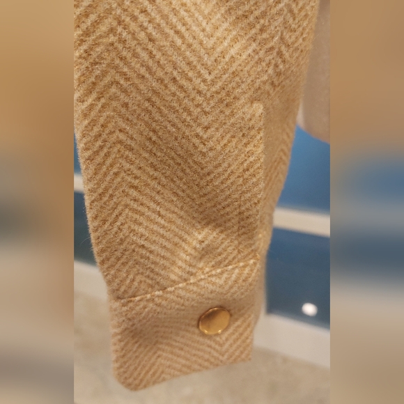 Fashion Nova Tan Blazer with Gold Accents - Picture 6 of 10